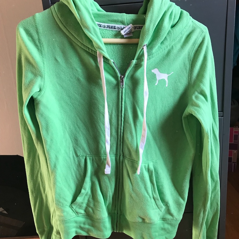 Women’s PINK green zip up jacket